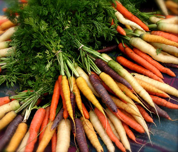 Carrots are not always orange and can also be found in purple, white, red or yellow.