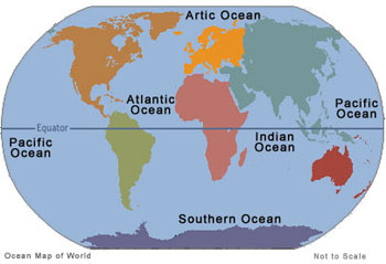 Map of The Oceans