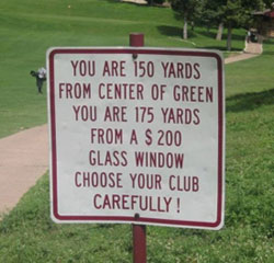 Golf Joke 150 yards
