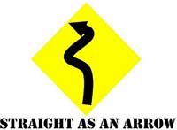 Straight as an arrow 