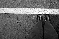 Toe the line